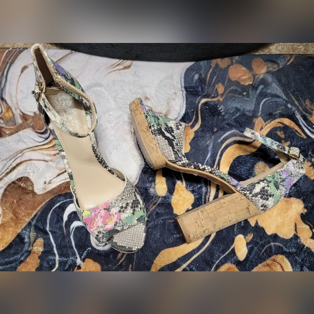 Vince Camuto Multicolor Snakeskin Heels - Picture 2 of 3